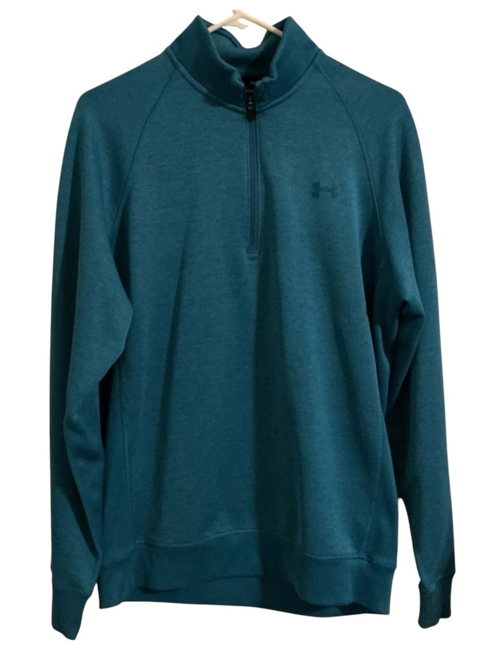 Under Armour ColdGear Men’s Large Teal 1/4 Zip Loose Fit Pullover Lightweight
